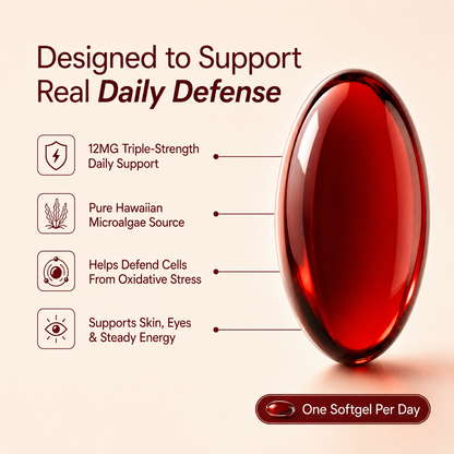 OptiFlow Astaxanthin - 12mg Hawaiian Red Cellular Shield